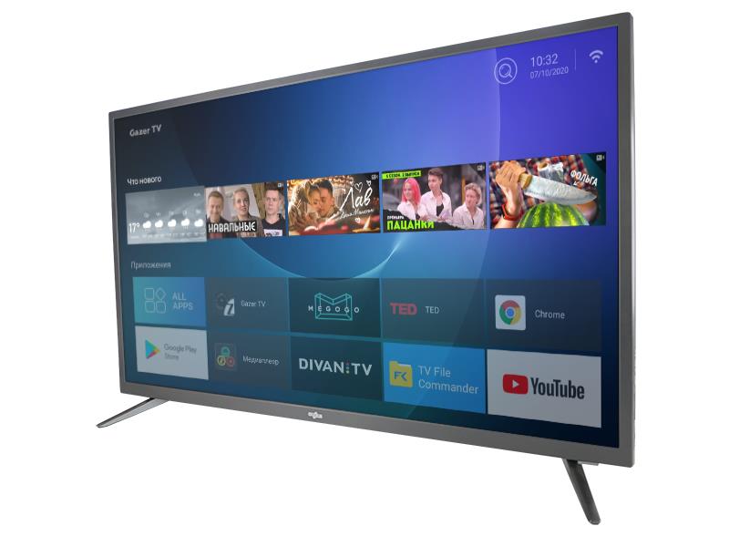TV Set – GAZER – 40" – FHD – 1920x1080 – 16 GB – Wireless LAN 802.11b/g/n – Bluetooth – Android – Graphite – TV40-FS2G