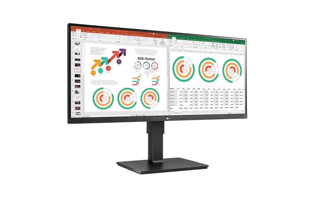 LCD Monitor – LG – 34BN770-B – 34" – Panel IPS – 3440x1440 – 21:9 – 5 ms – Speakers – Swivel – Height adjustable – Tilt – Colour Black – 34BN770-B