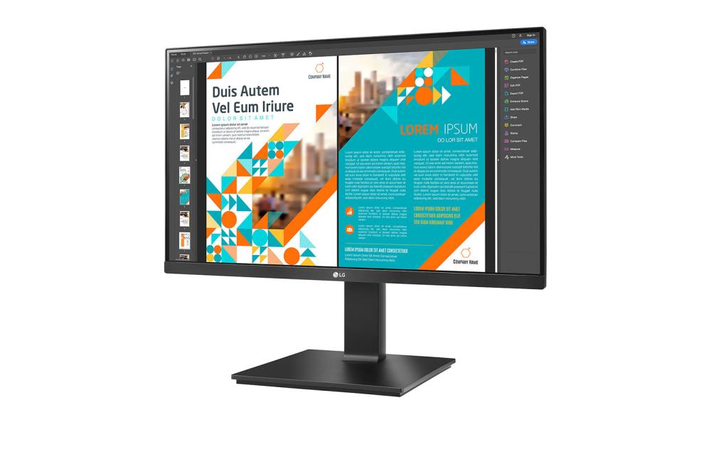 LCD Monitor – LG – 24QP550-B – 23.8" – Business – Panel IPS – 2560x1440 – 16:9 – Matte – 5 ms – Swivel – Pivot – Height adjustable – Tilt – 24QP550-B